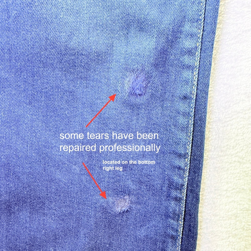 PILCRO Flare Bootcut Jeans Blue Dark Wash Bootcut 16x30 (Flaw) 70s style - Picture 6 of 9